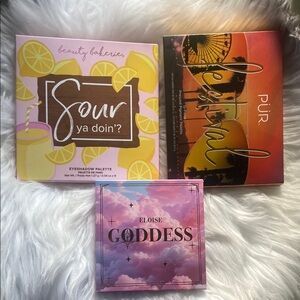 Eyeshadow Makeup Palette Lot; Beauty Bakerie, PUR and Eloise Beauty